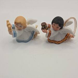 Avon Angel Ornaments - White, Gold, and Blue